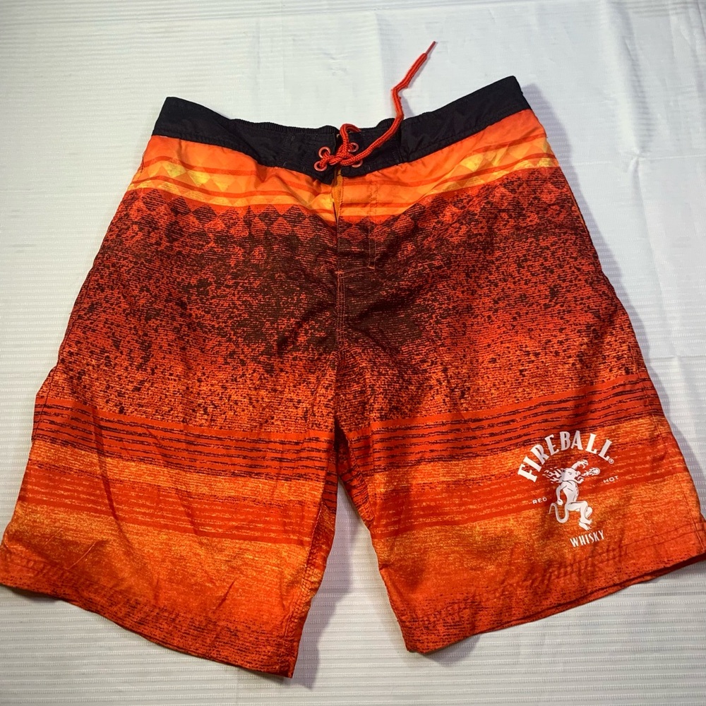 Fireball Whisky Orange Board Shorts. SZ L